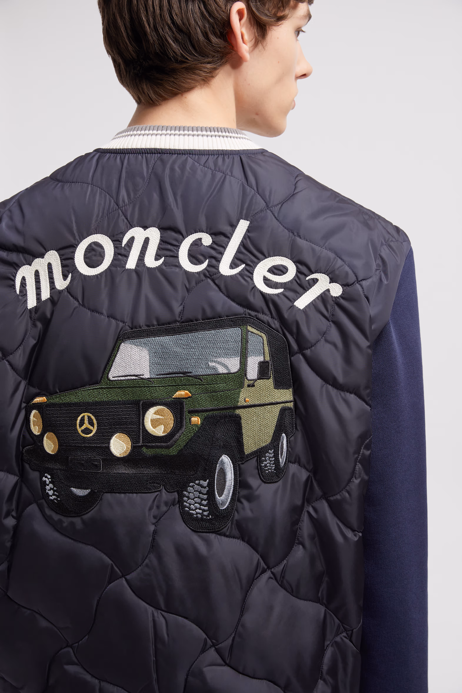 Moncler x Mercedes-Benz by NIGO Padded Cotton Sweatshirt Men Navy Blue Moncler 6